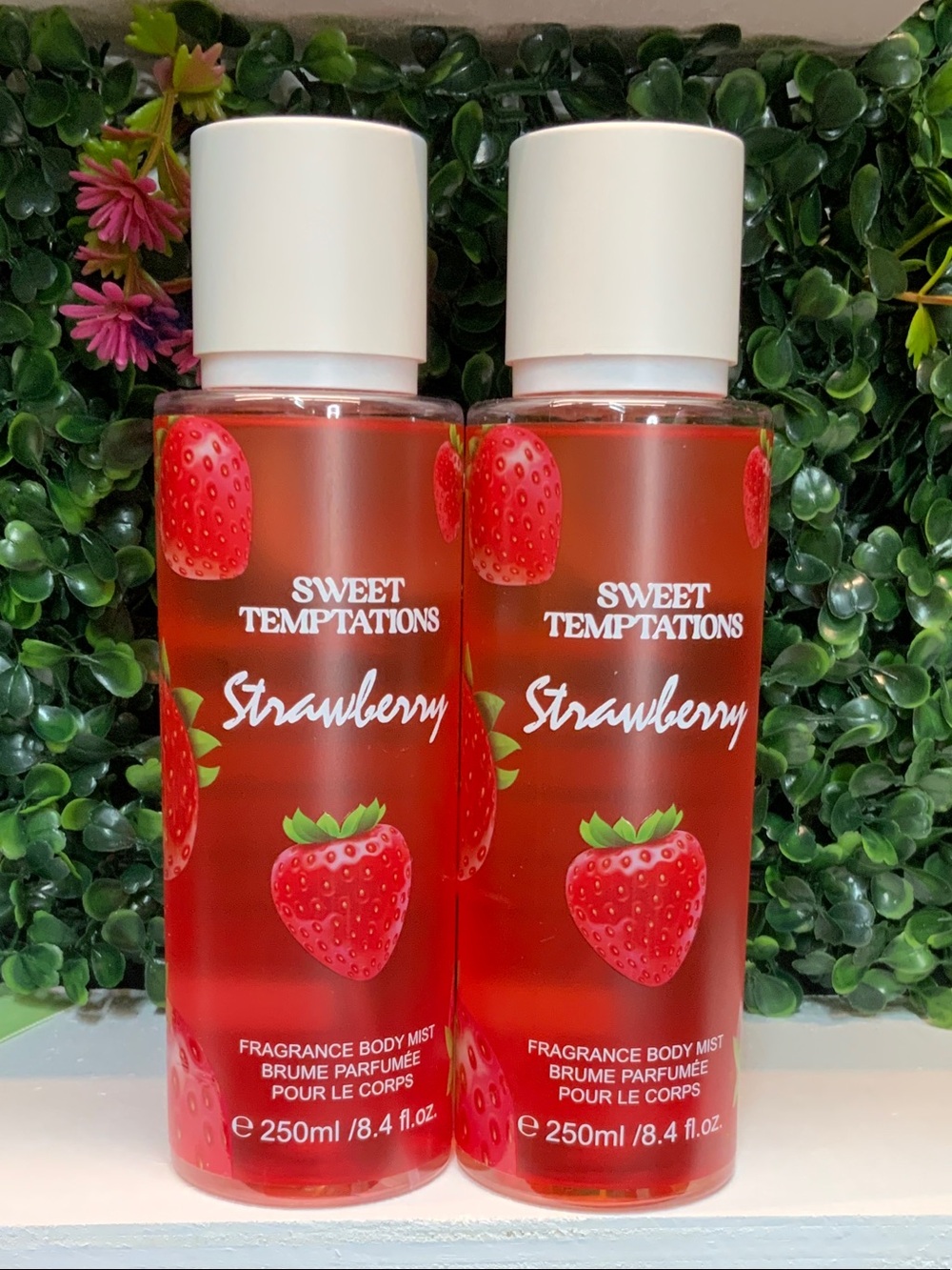 Sweet Temptations Strawberry Fragrance Body Mist - Red